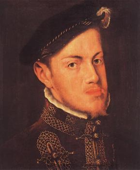Anthonis Mor Van Dashorst : Portrait of the Philip II, King of Spain
